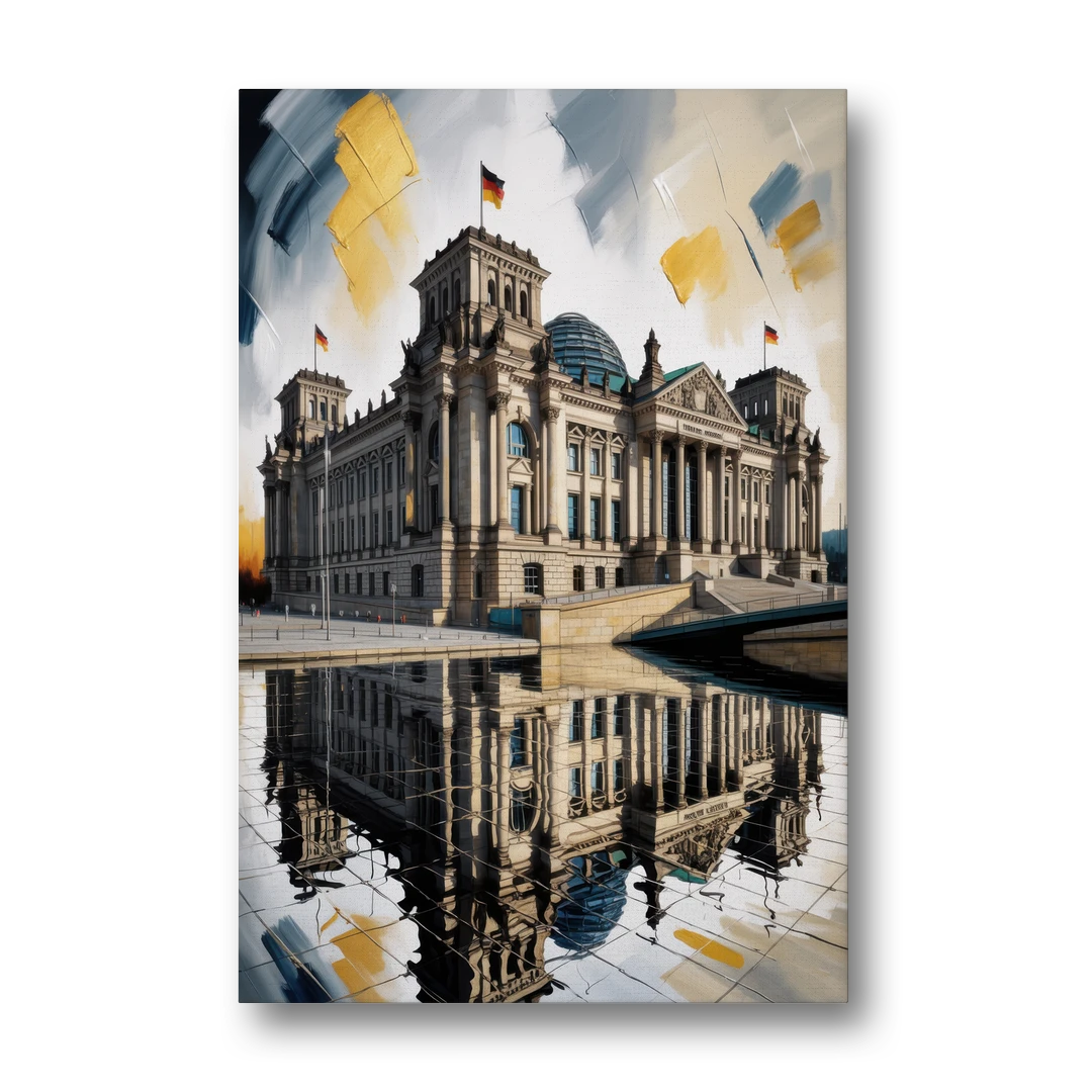 Reichstag Reflections - Canvas Wall Art - Front