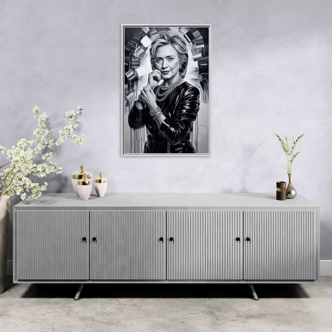 Resolve - Living Room White Frame Canvas