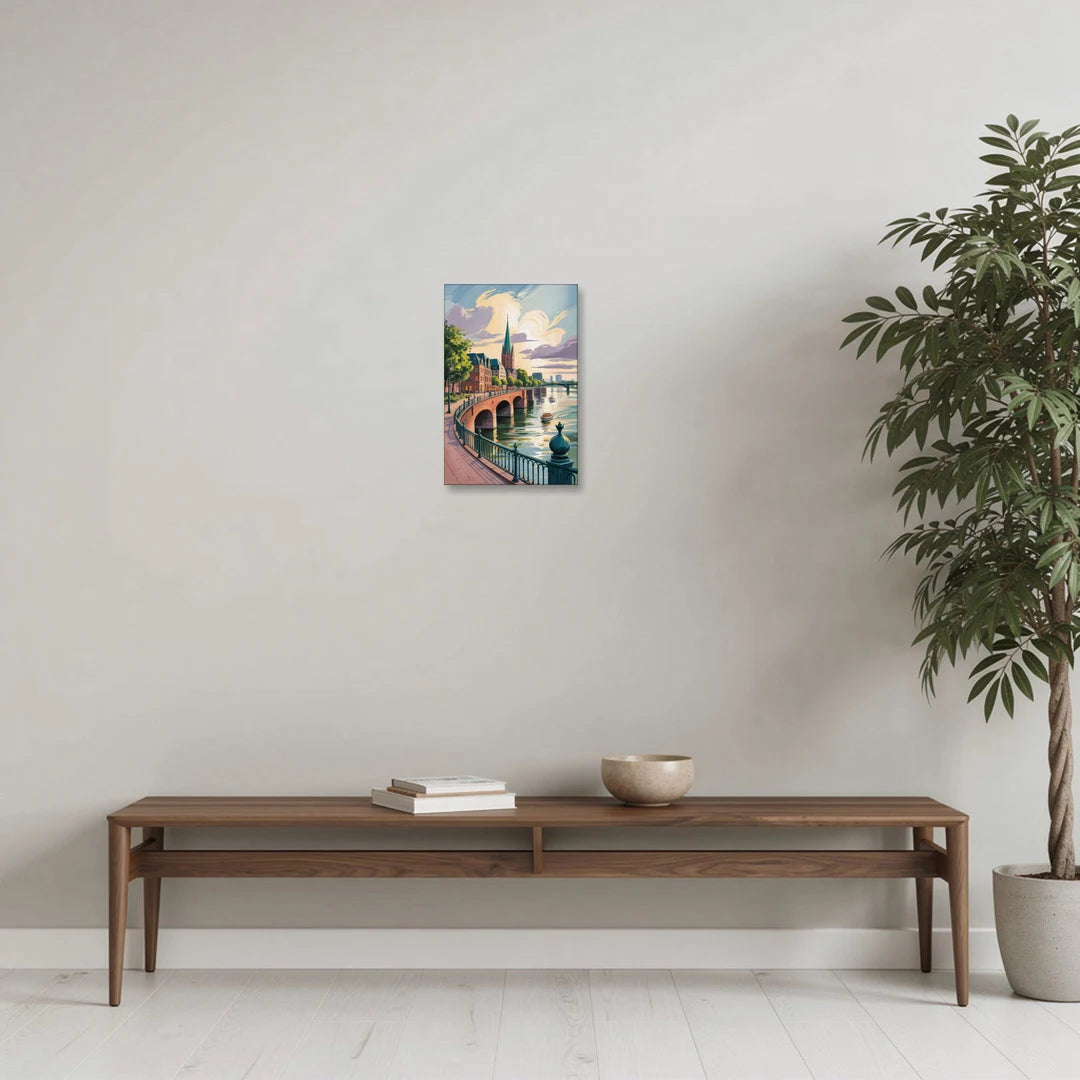 Rhine Promenade - Canvas Wall Art - Coffee Table - 12x18