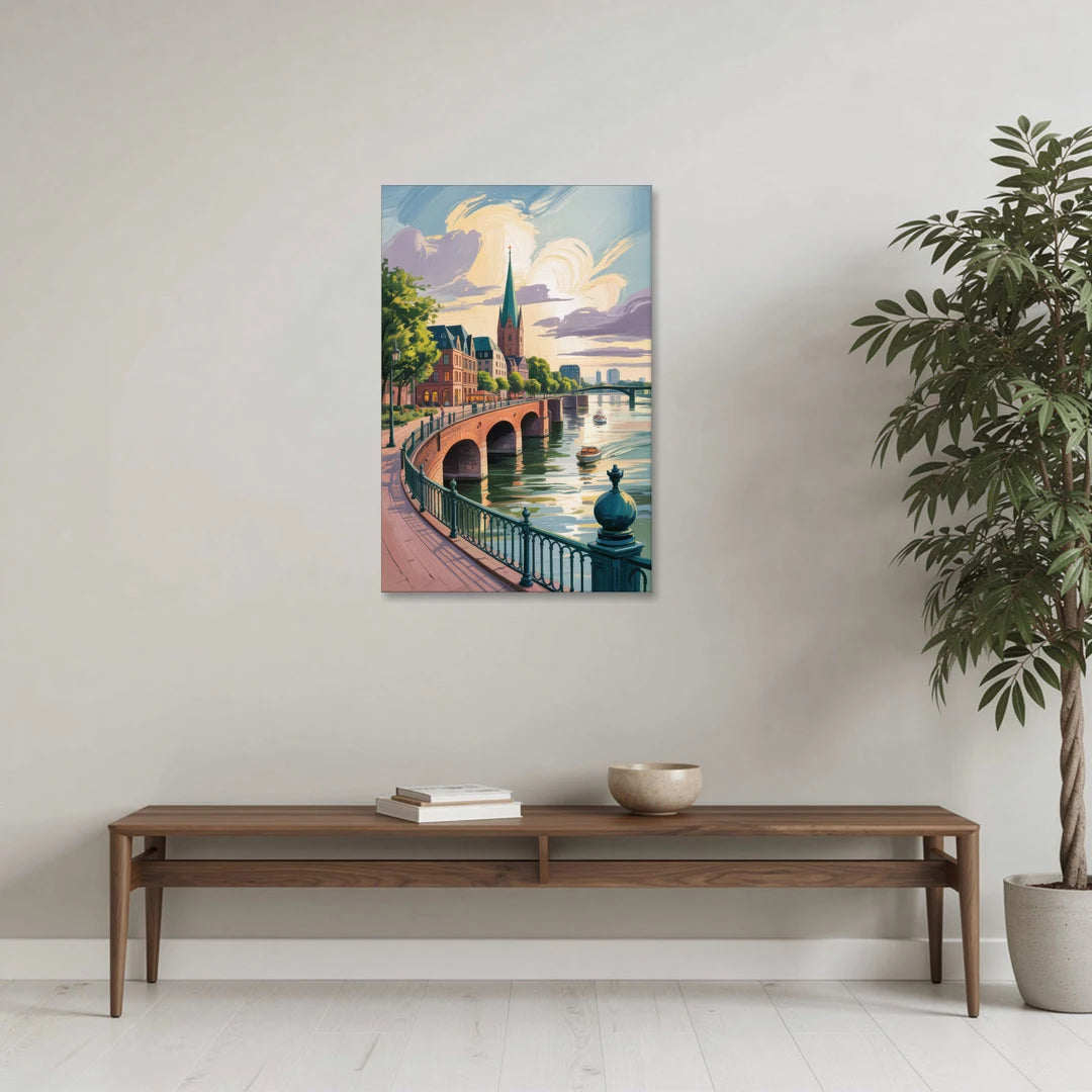Rhine Promenade - Canvas Wall Art - Coffee Table - 24x36