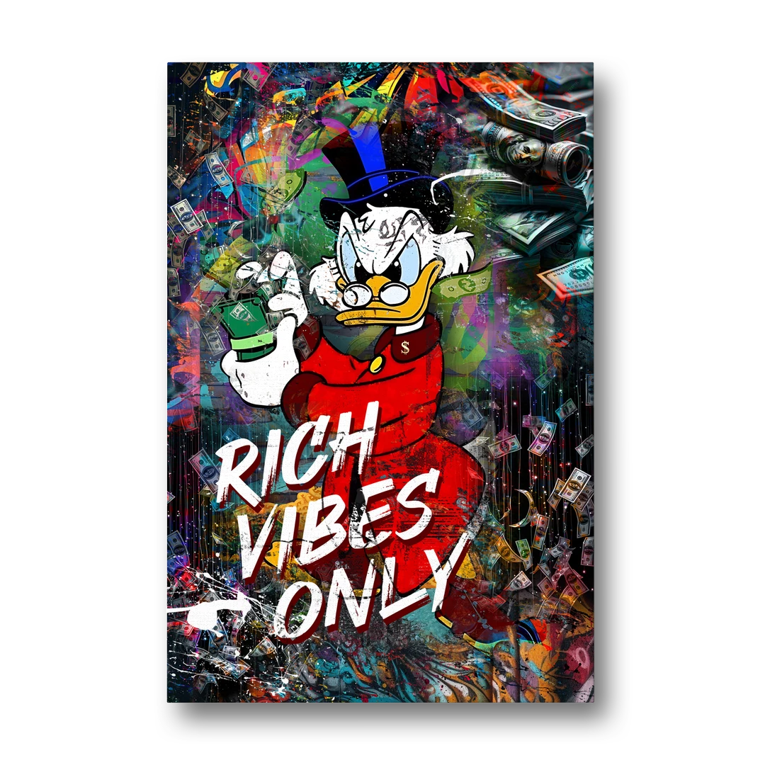 Rich Vibes Only - Canvas Wall Art - Front