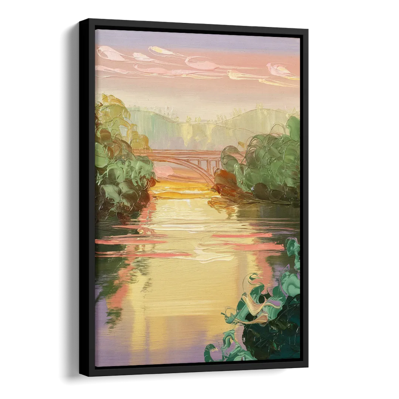 Richmond James River Serenity Side - Black Canvas Wall Art