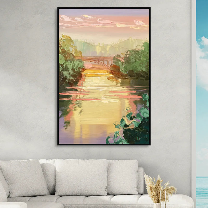 Richmond James River Serenity Sitting Room - Black Canvas Wall Art