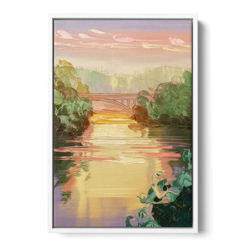 Richmond James River Serenity Front - White Canvas Wall Art
