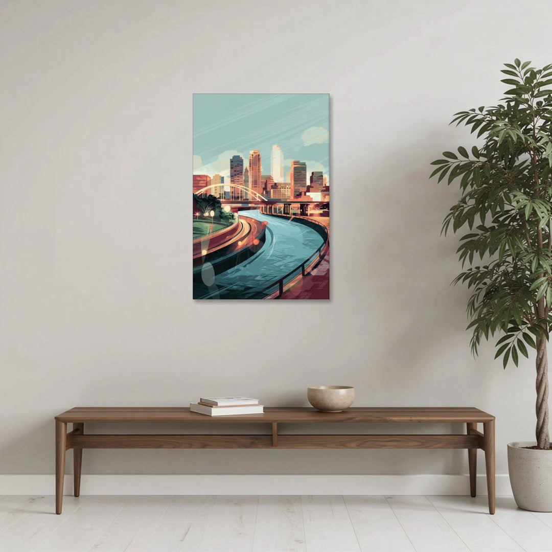 Richmond Riverfront Views - Canvas Wall Art - Coffee Table - 24x36