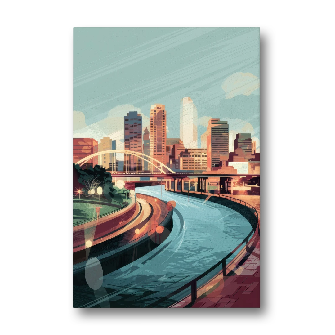 Richmond Riverfront Views - Canvas Wall Art - Front