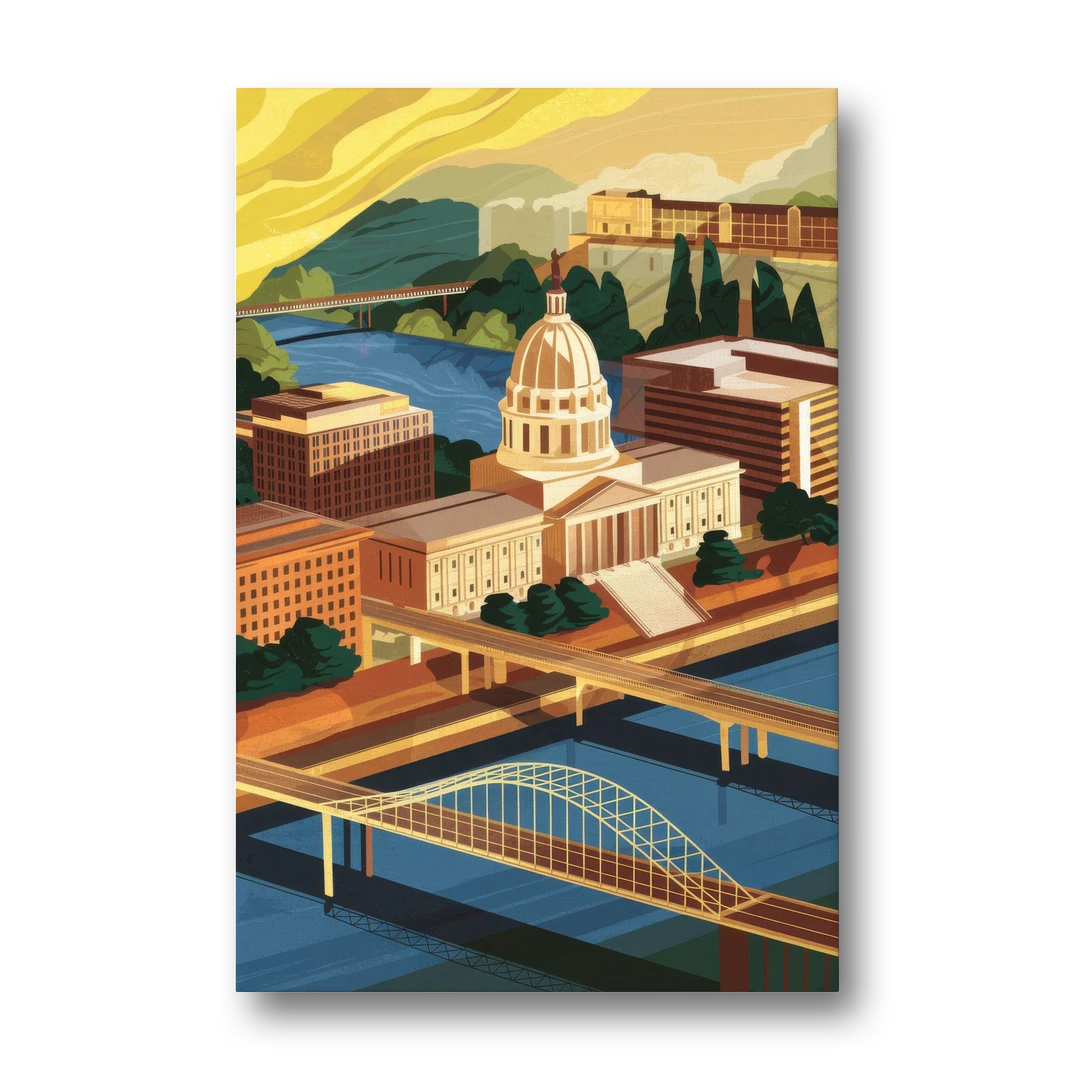 Richmond Virginia Capitals - Canvas Wall Art - Front