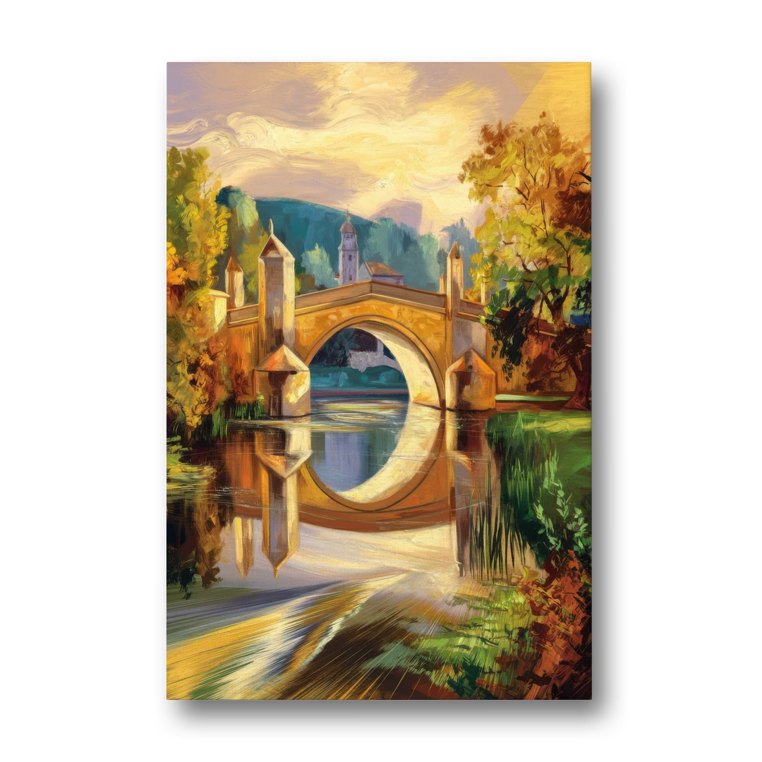 Riverside Historic Bridges - Canvas Wall Art - Front