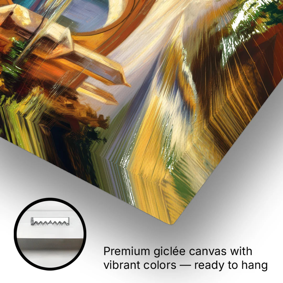 Riverside Historic Bridges - Canvas Wall Art - Gallery Wrap Corner