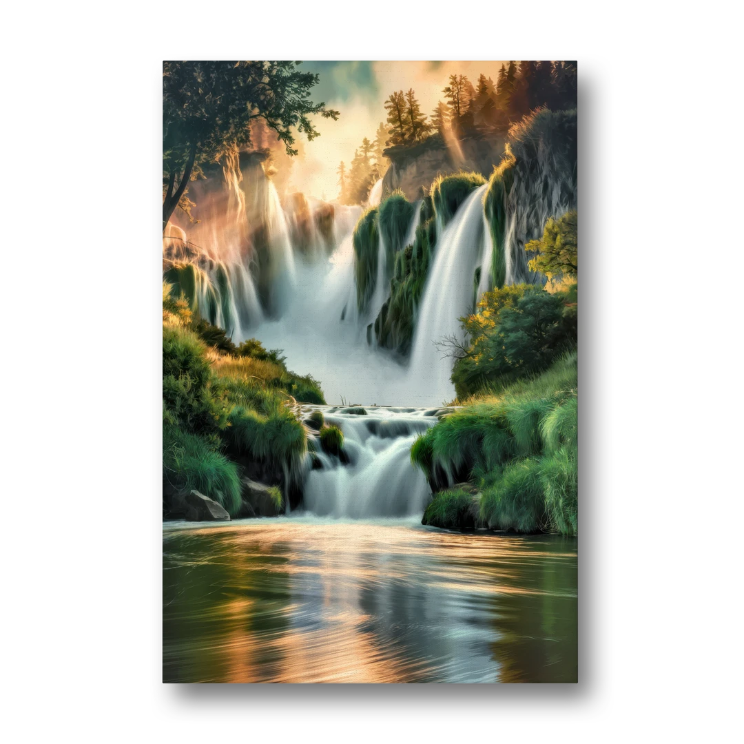 Rochester High Falls Panorama - Canvas Wall Art - Front
