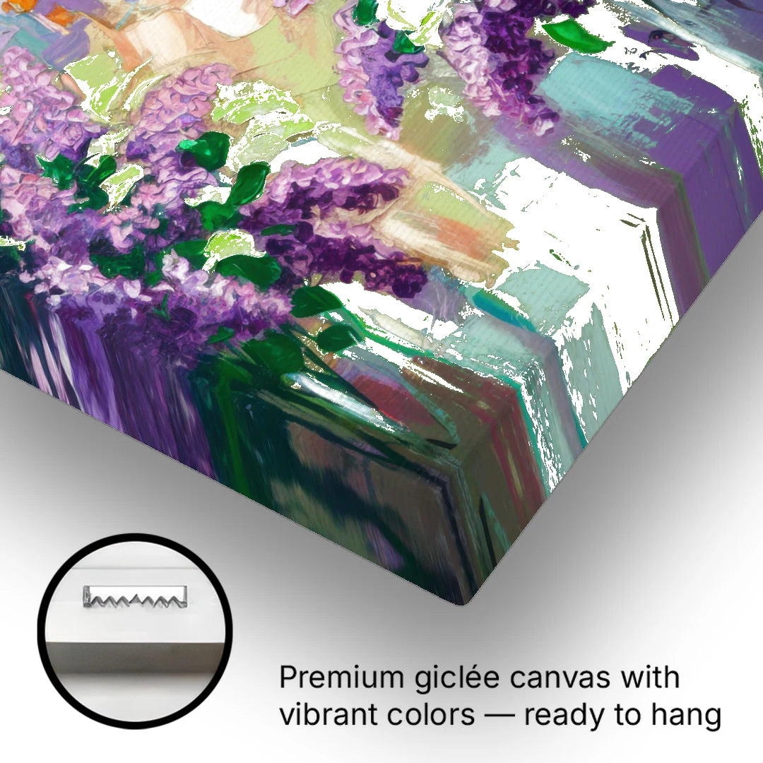 Rochester Lilac Festival Scene - Canvas Wall Art - Gallery Wrap Corner