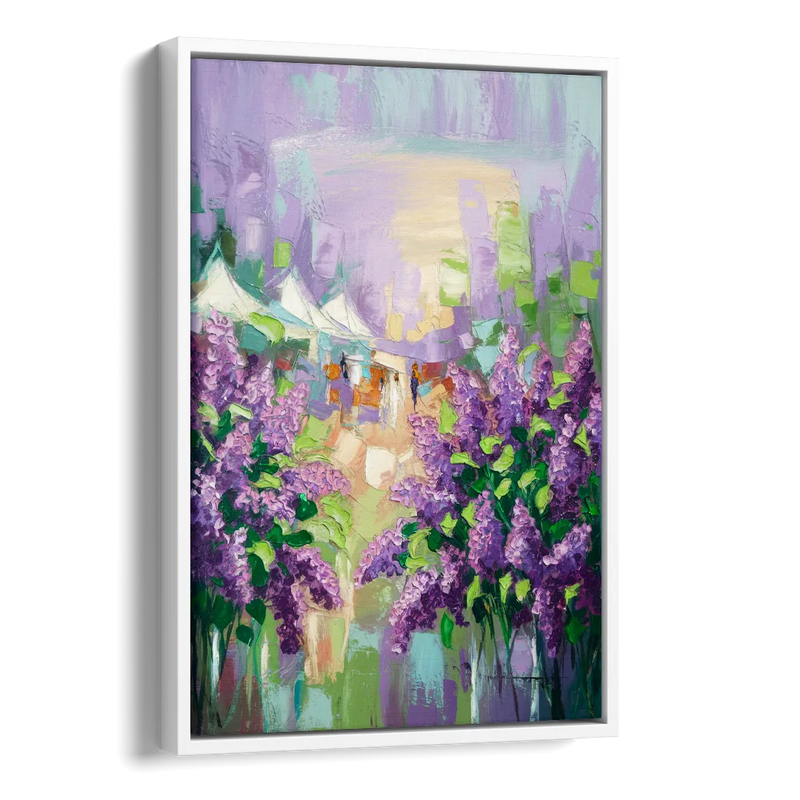 Rochester Lilac Festival Scene Side - White Canvas Wall Art