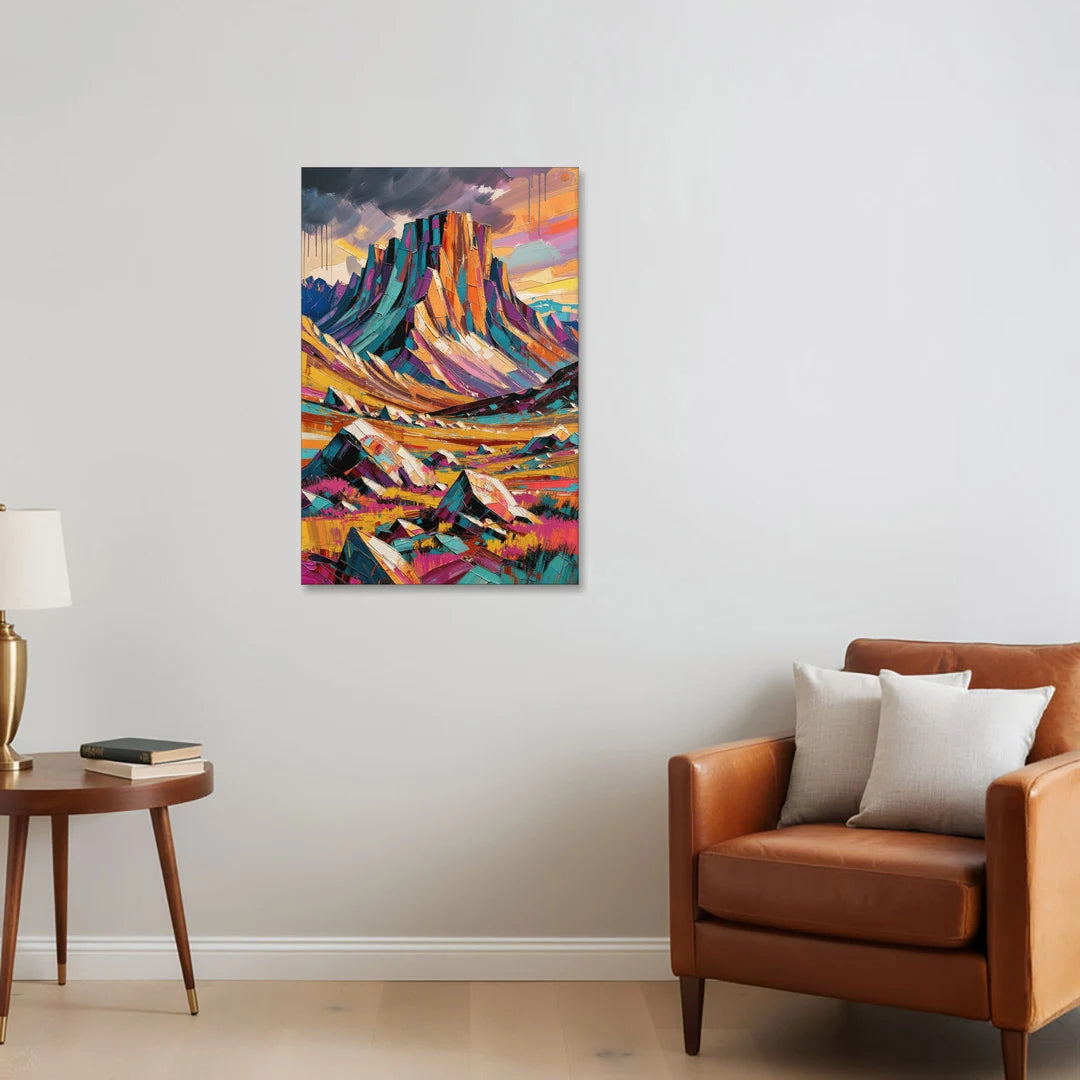 Rocky Mountain Tundra Storm - Canvas Wall Art - Sofa - 24x36