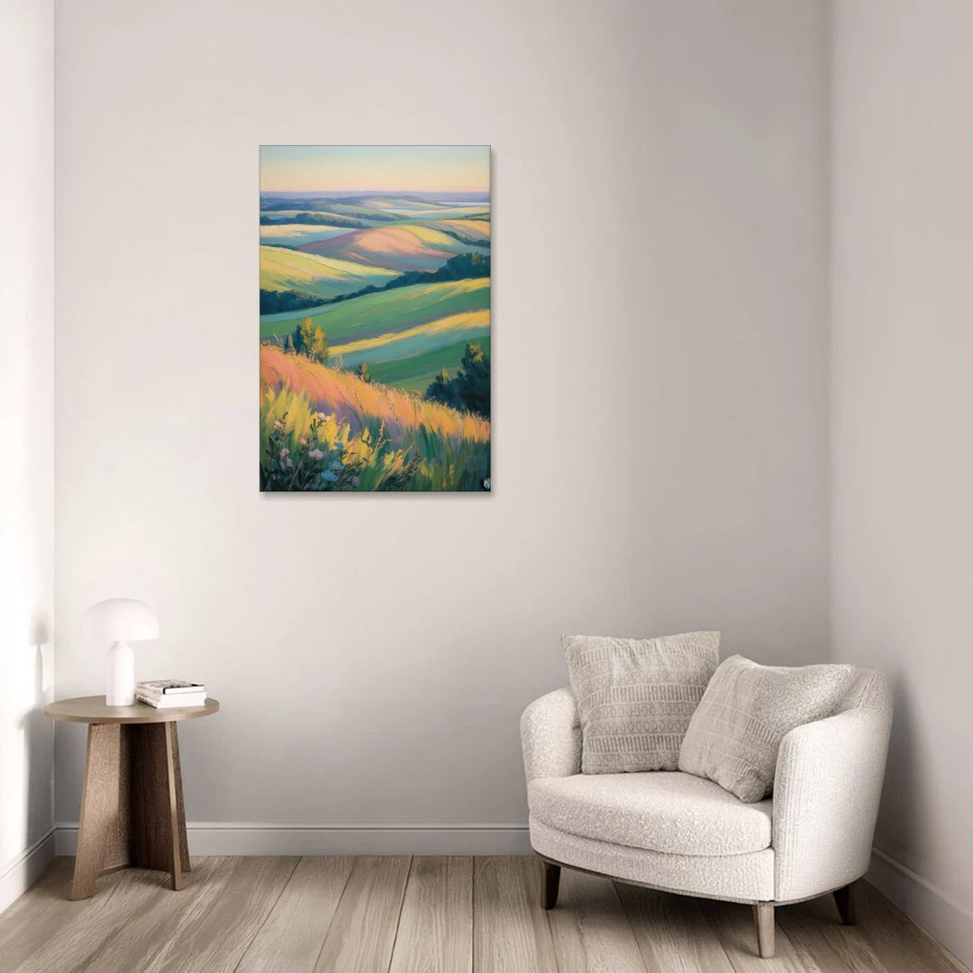 Rolling Hills of PEI - Canvas Wall Art - Sofa - 24x36