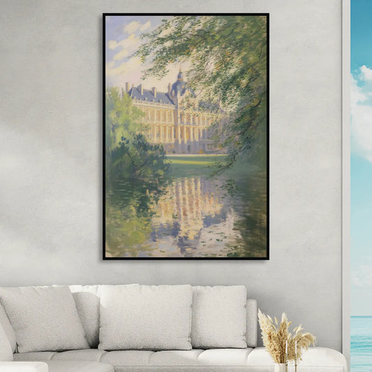Royal Palace Serenity Living Room - Black Canvas Wall Art