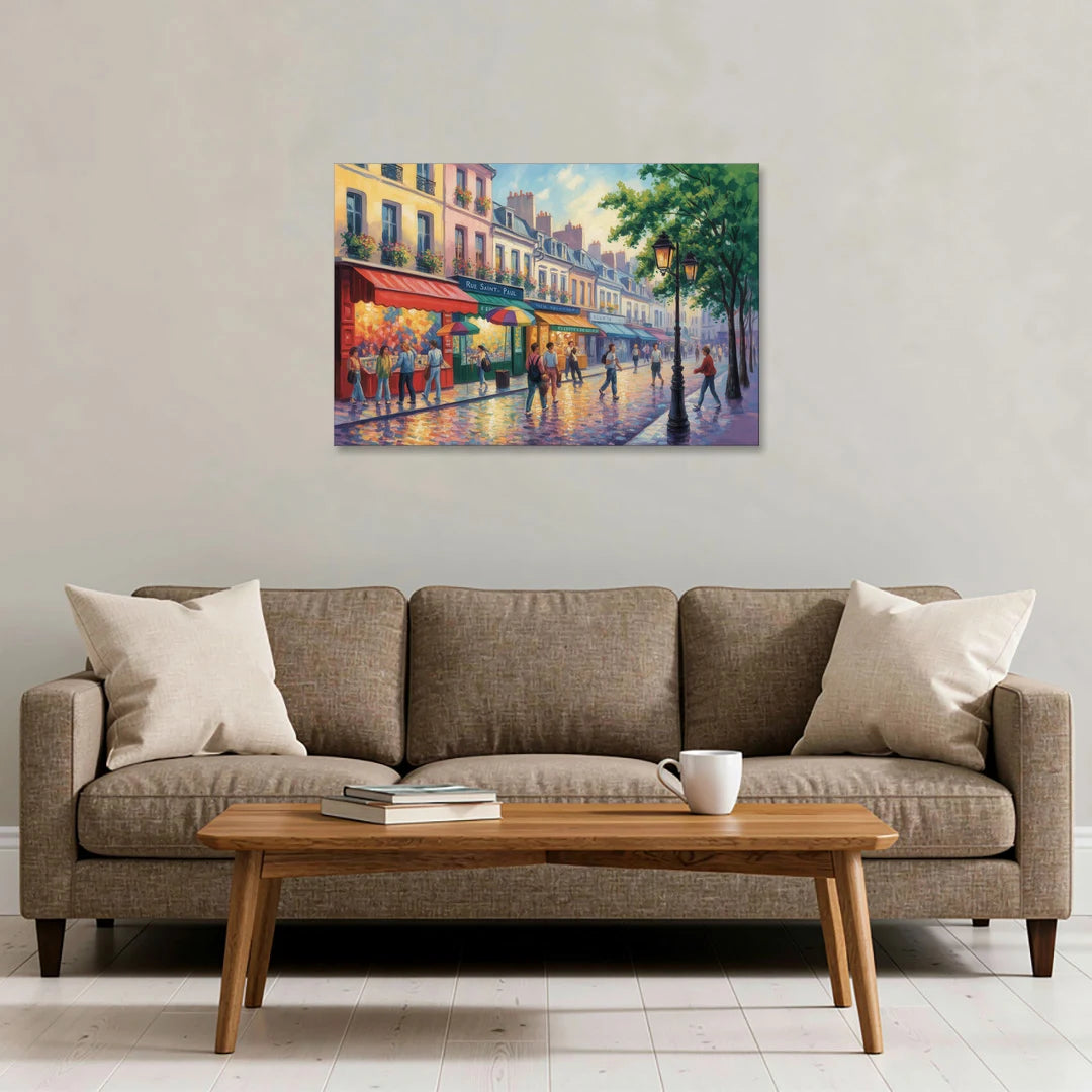 Rue Saint Paul Vibes - Canvas Wall Art - Sofa - 36x24