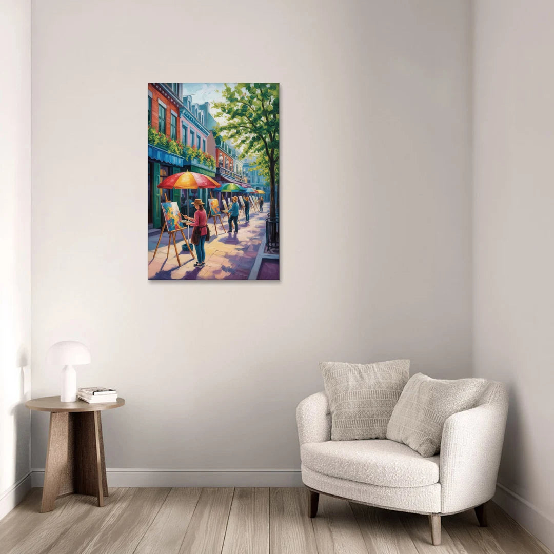 Rue du Tresor Artists Quebec - Canvas Wall Art - Sofa - 24x36