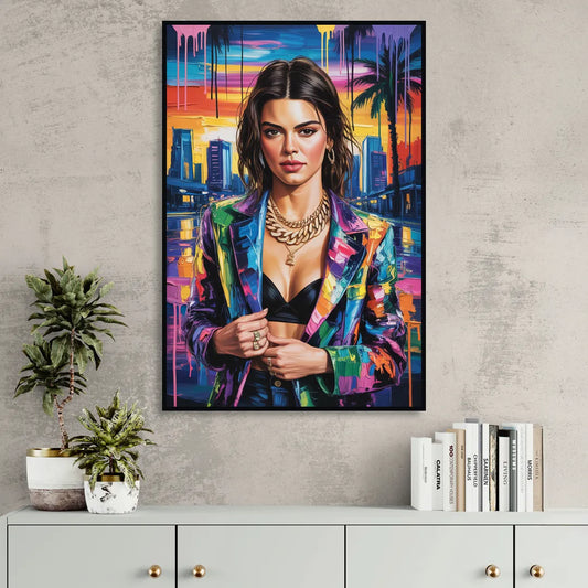 Runway 2.0 Living Room - Black Canvas Wall Art