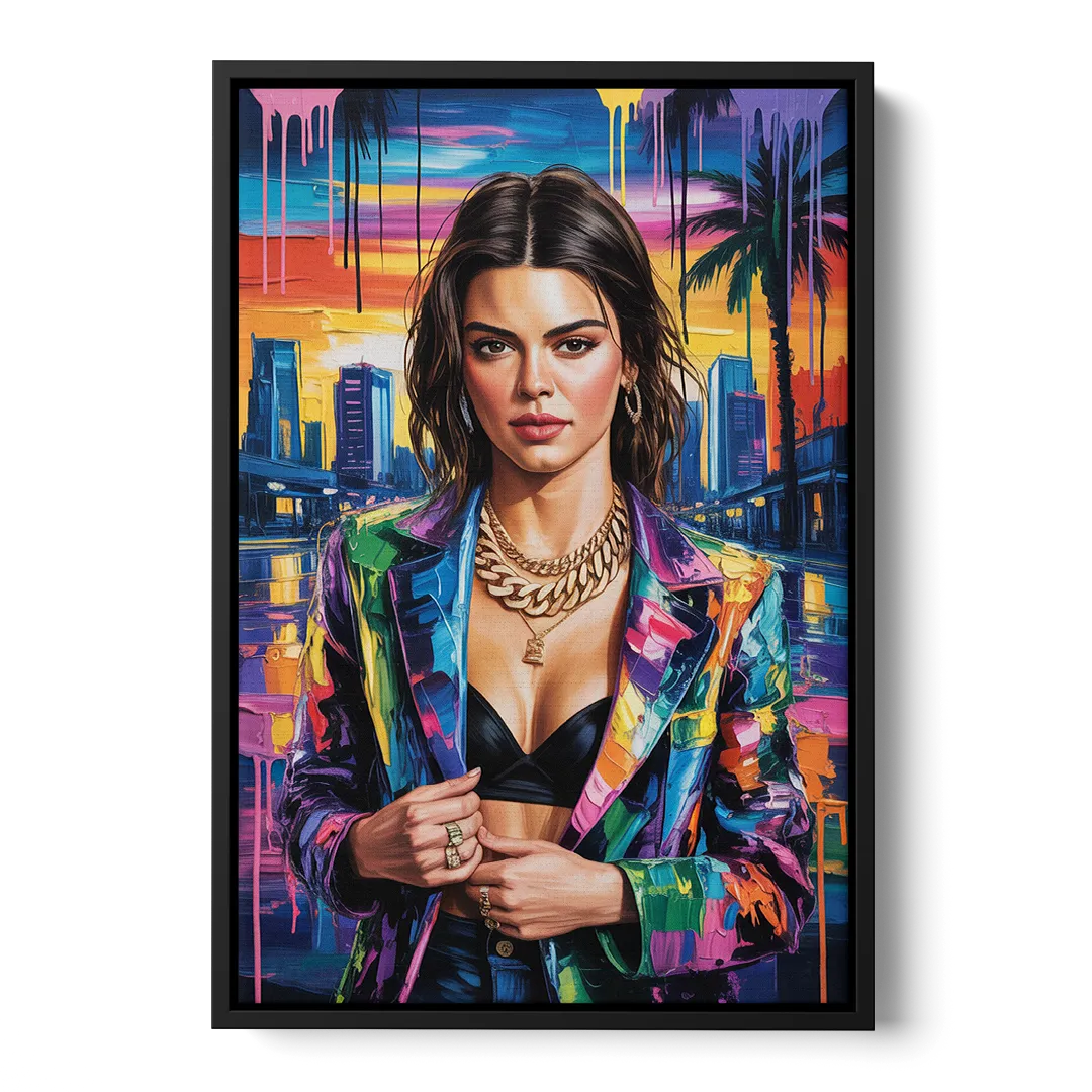 Runway 2.0 - Black Frame Canvas