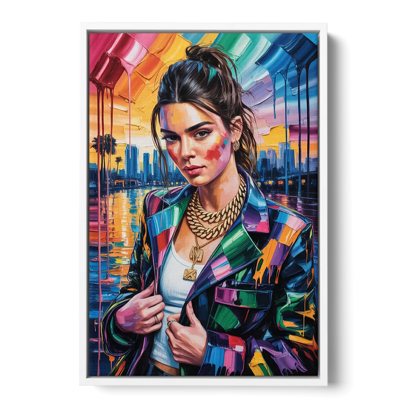 Runway Front - White Canvas Wall Art