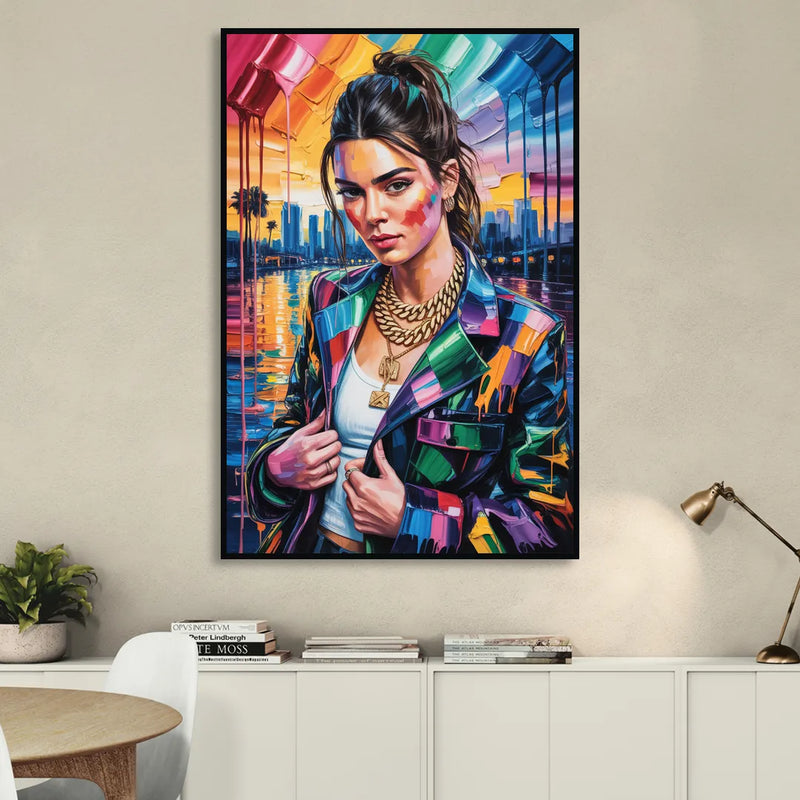 Runway Sitting Room - Black Canvas Wall Art