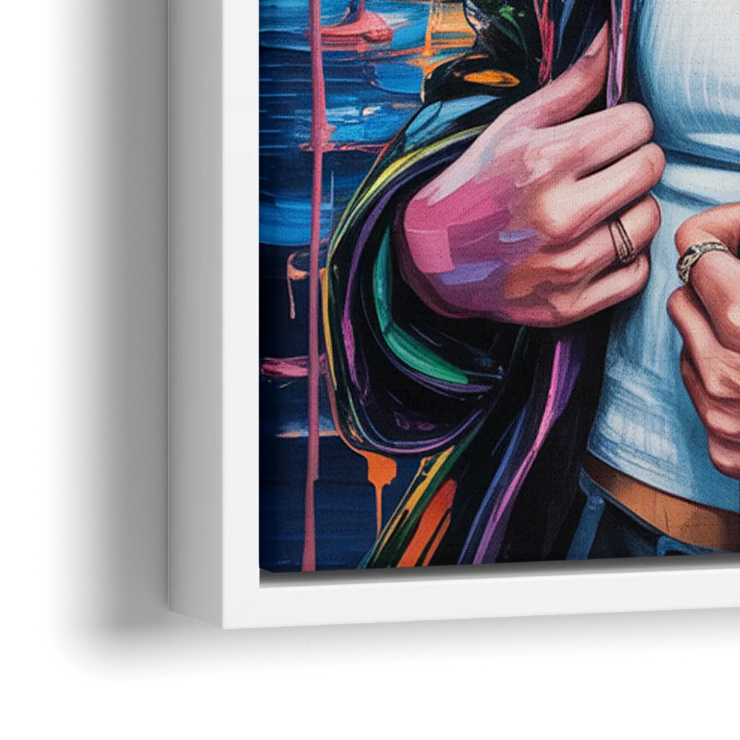 Runway - Close-Up White Frame Canvas