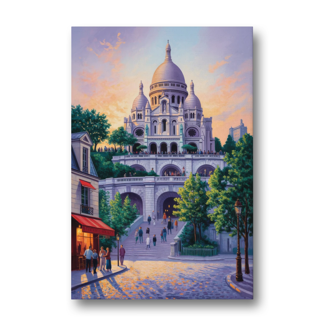 Sacré-Cœur Sunrise - Canvas Wall Art - Front