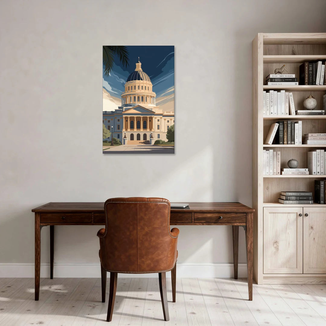 Sacramento Capitol Building - Canvas Wall Art - Office - 24x36