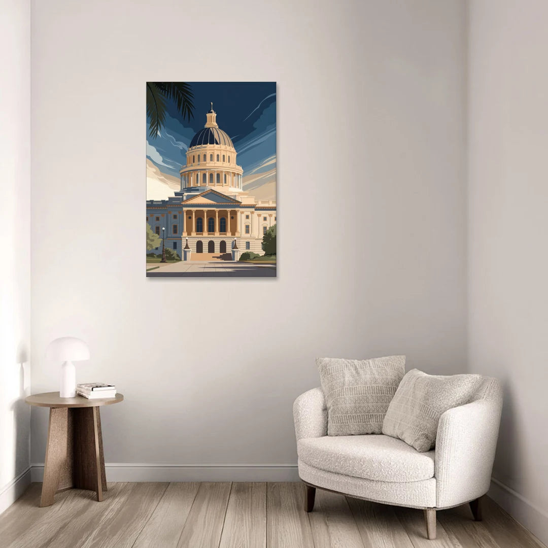 Sacramento Capitol Building - Canvas Wall Art - Sofa - 24x36