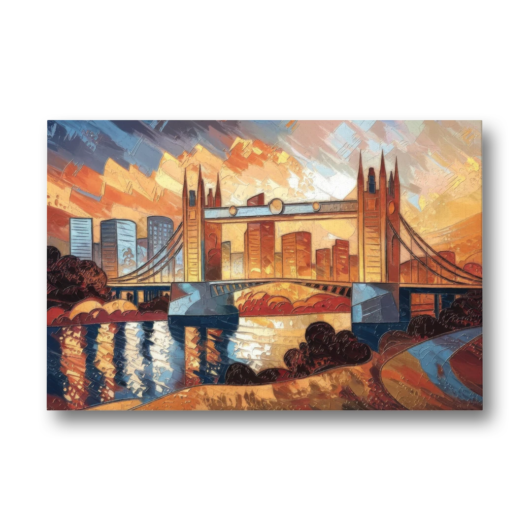 Sacramento Golden Hour Skyline - Canvas Wall Art - Front