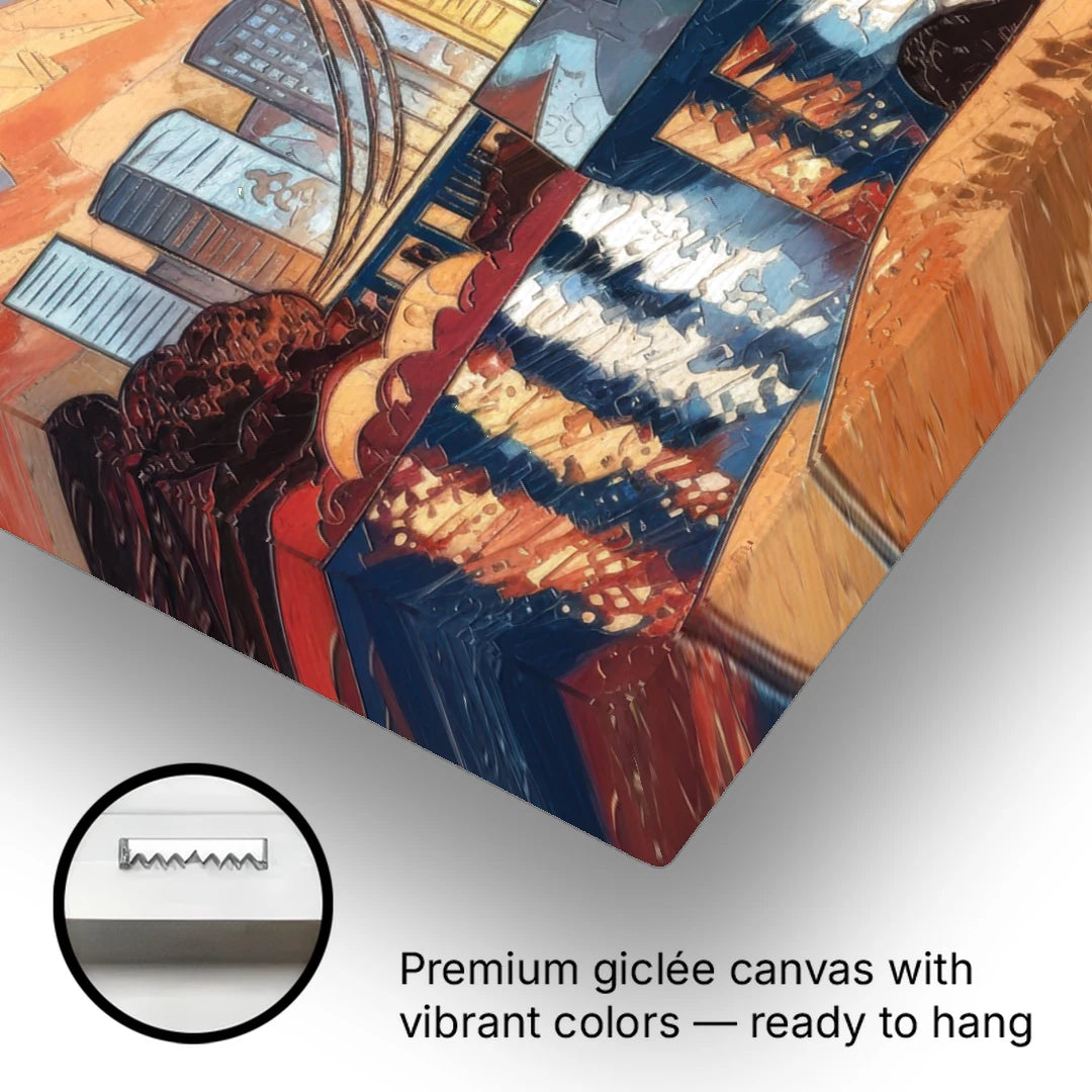 Sacramento Golden Hour Skyline - Canvas Wall Art - Gallery Wrap Corner