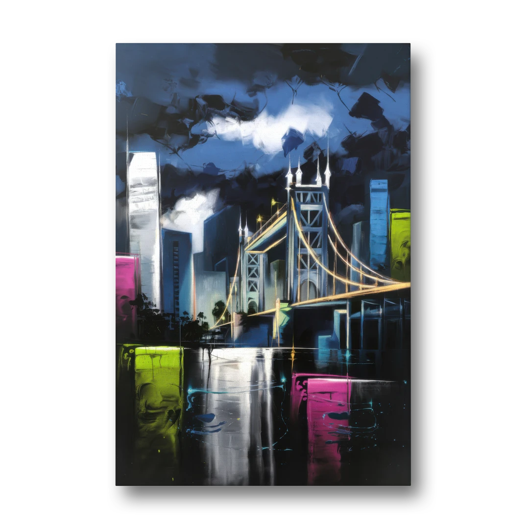 Sacramento Urban Street Art - Canvas Wall Art - Front
