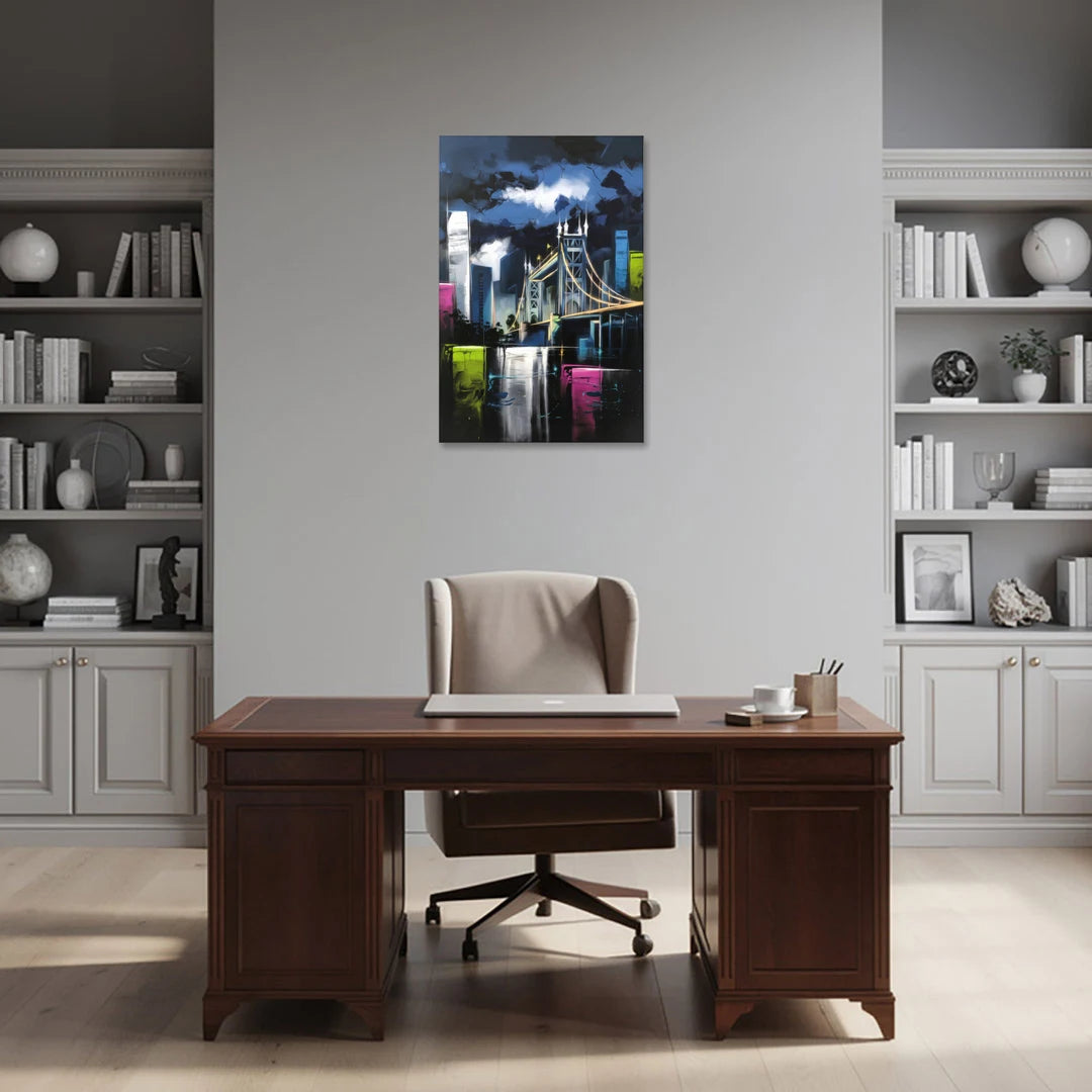 Sacramento Urban Street Art - Canvas Wall Art - Office - 24x36