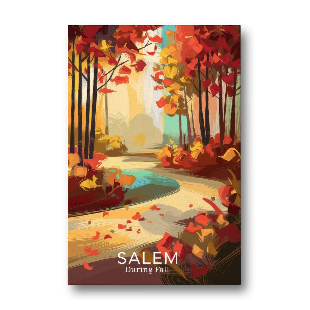 Salem Fall Foliage - Canvas Wall Art - Front