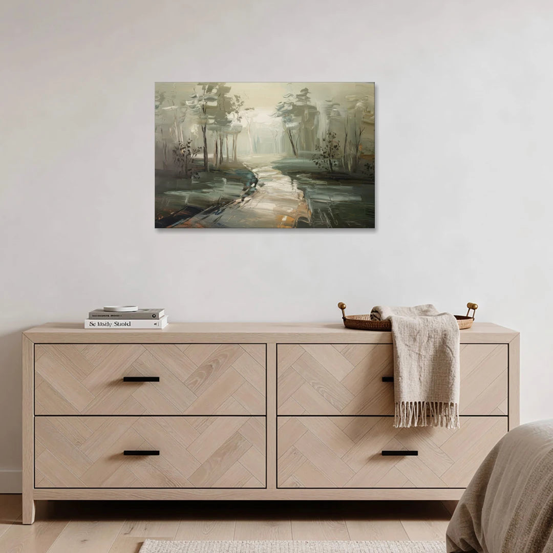 Salem Foggy Morning - Canvas Wall Art - Coffee Table - 36x24
