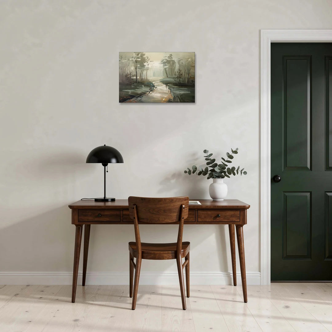 Salem Foggy Morning - Canvas Wall Art - Office - 24x16