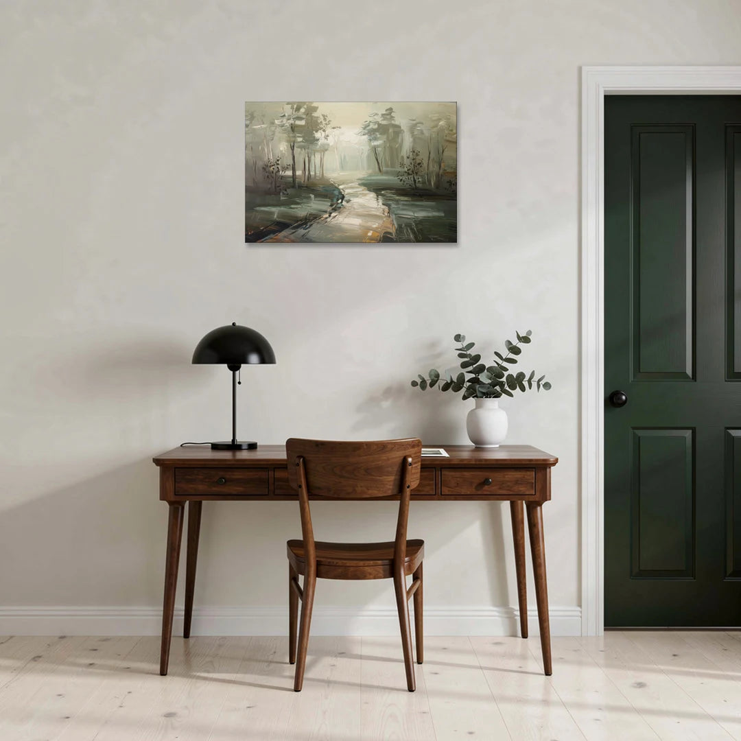 Salem Foggy Morning - Canvas Wall Art - Office - 30x20