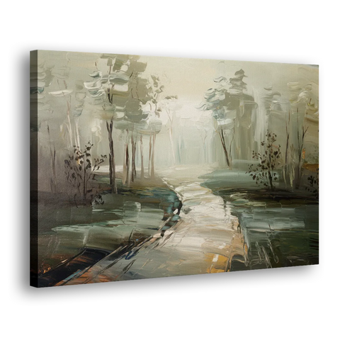 Salem Foggy Morning - Canvas Wall Art