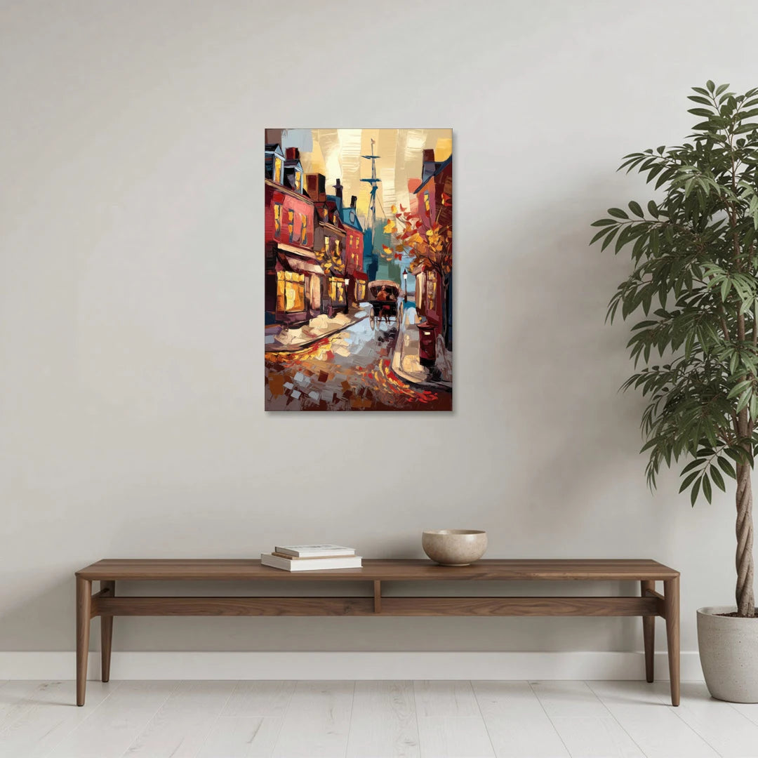 Salem New England Streets - Canvas Wall Art - Coffee Table - 24x36
