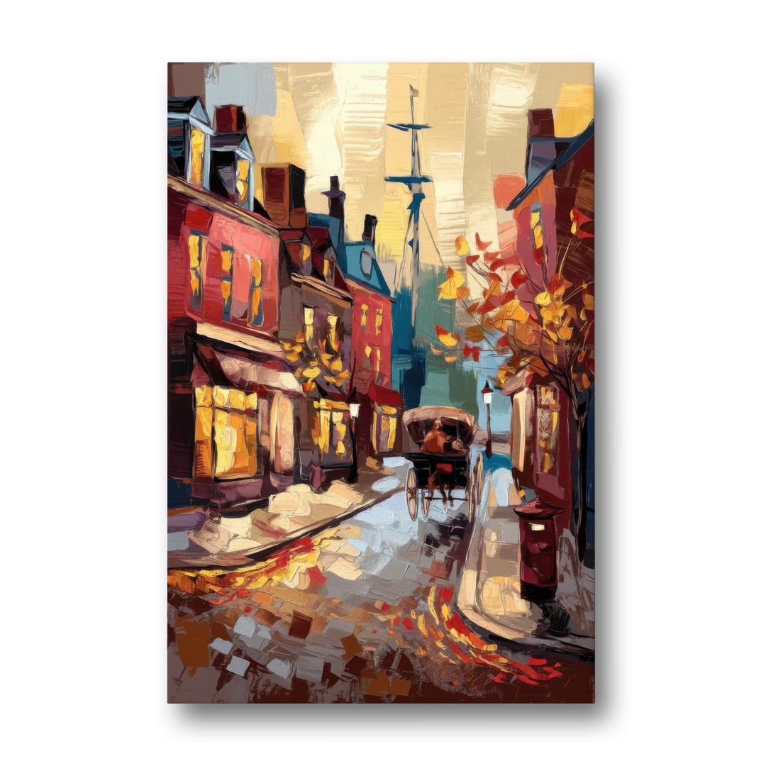 Salem New England Streets - Canvas Wall Art - Front