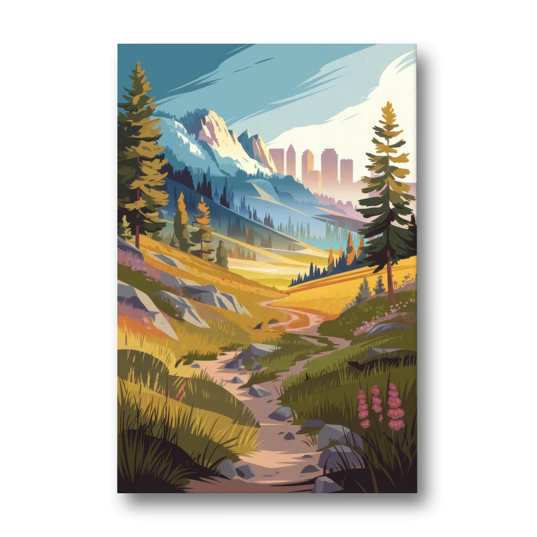 Salt Lake City Nature Trails - Canvas Wall Art - Front