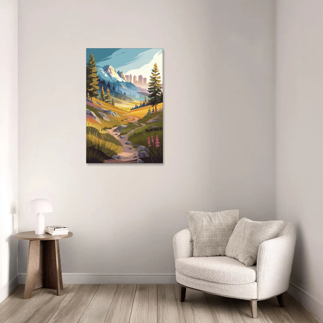 Salt Lake City Nature Trails - Canvas Wall Art - Sofa - 24x36