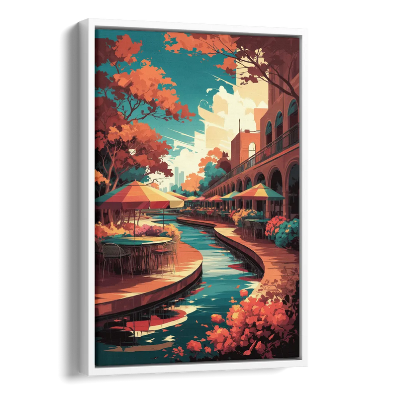 San Antonio Cultural Heritage Side - White Canvas Wall Art