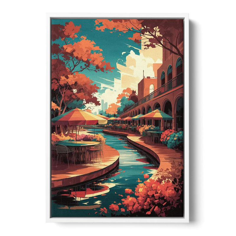 San Antonio Cultural Heritage Front - White Canvas Wall Art