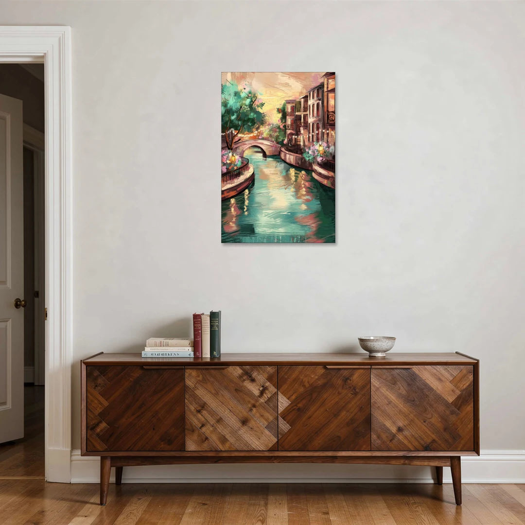 San Antonio Scenic Riverwalk - Canvas Wall Art - Coffee Table - 24x36