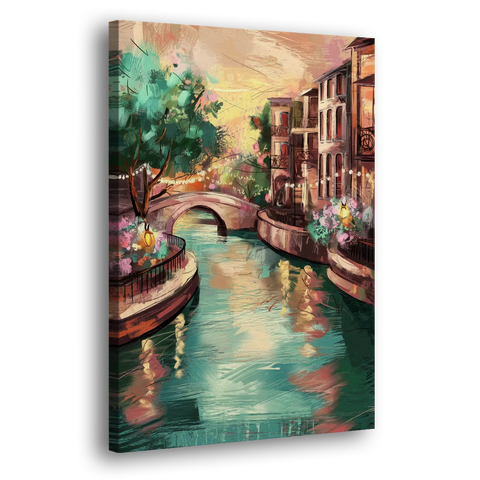 San Antonio Scenic Riverwalk - Canvas Wall Art