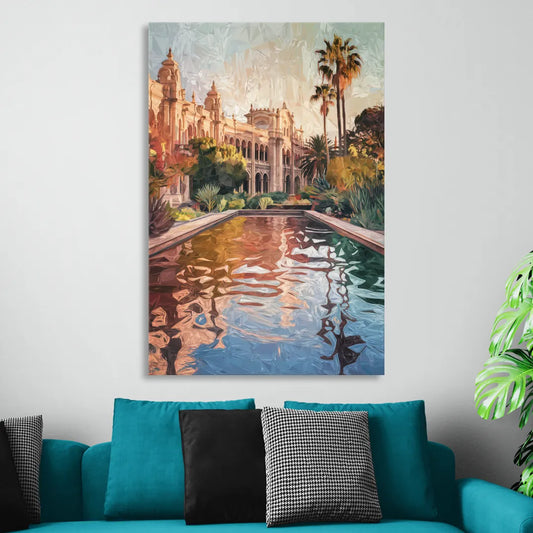 San Diego Balboa Park Scenes Living Room - Canvas Wall Art