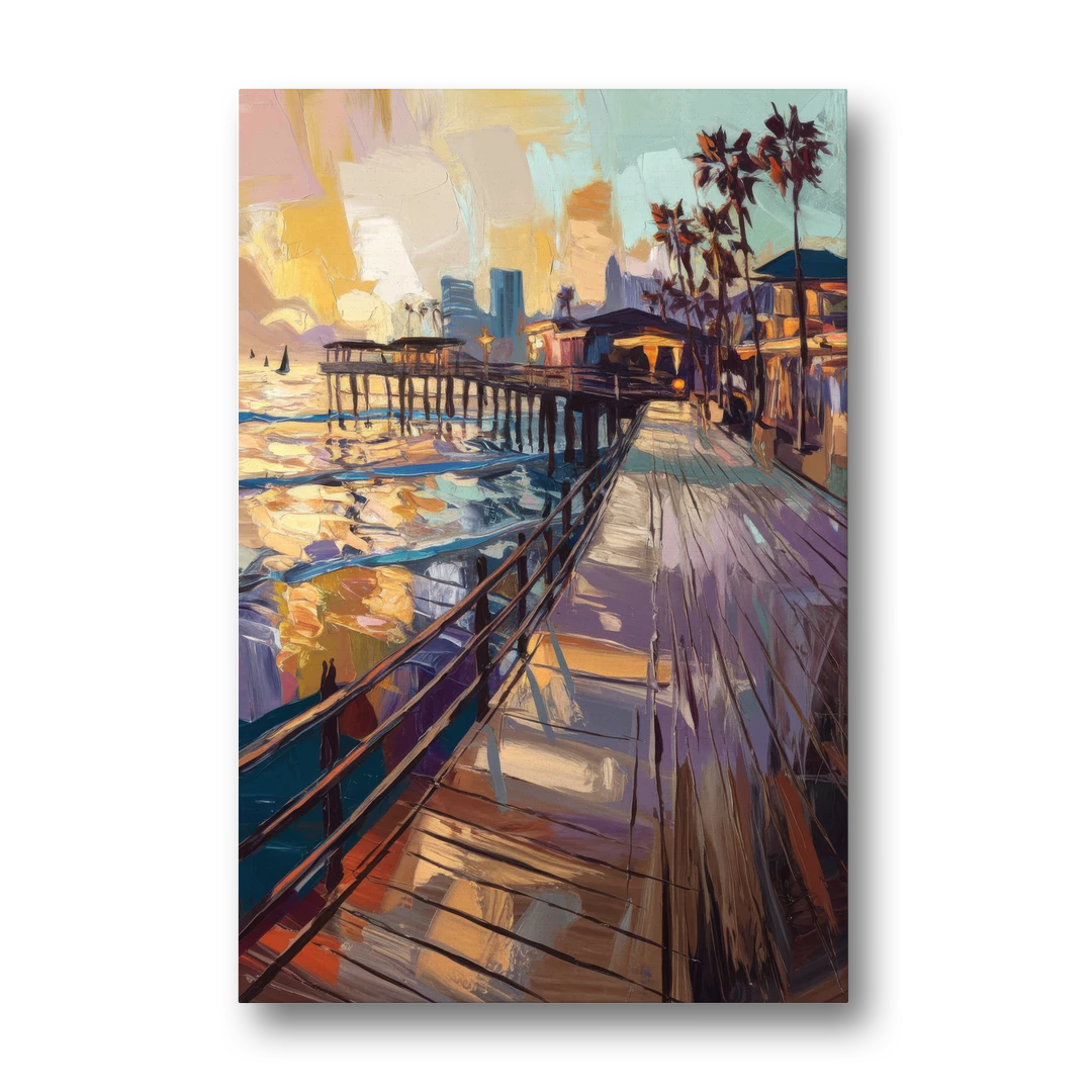 San Diego Boardwalk Scenes - Canvas Wall Art - Front