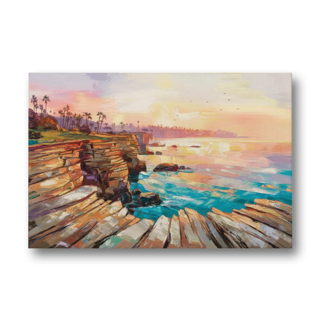 San Diego Coastal Cliffs - Canvas Wall Art - Front