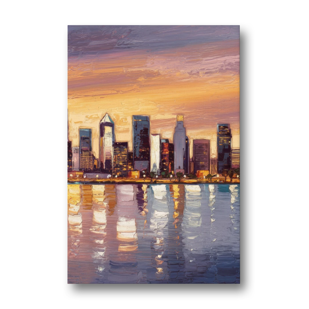 San Diego Downtown Skyline - Canvas Wall Art - Front